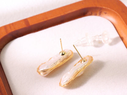 Hand-Wrapped Baroque Pearl Statement Stud Earrings