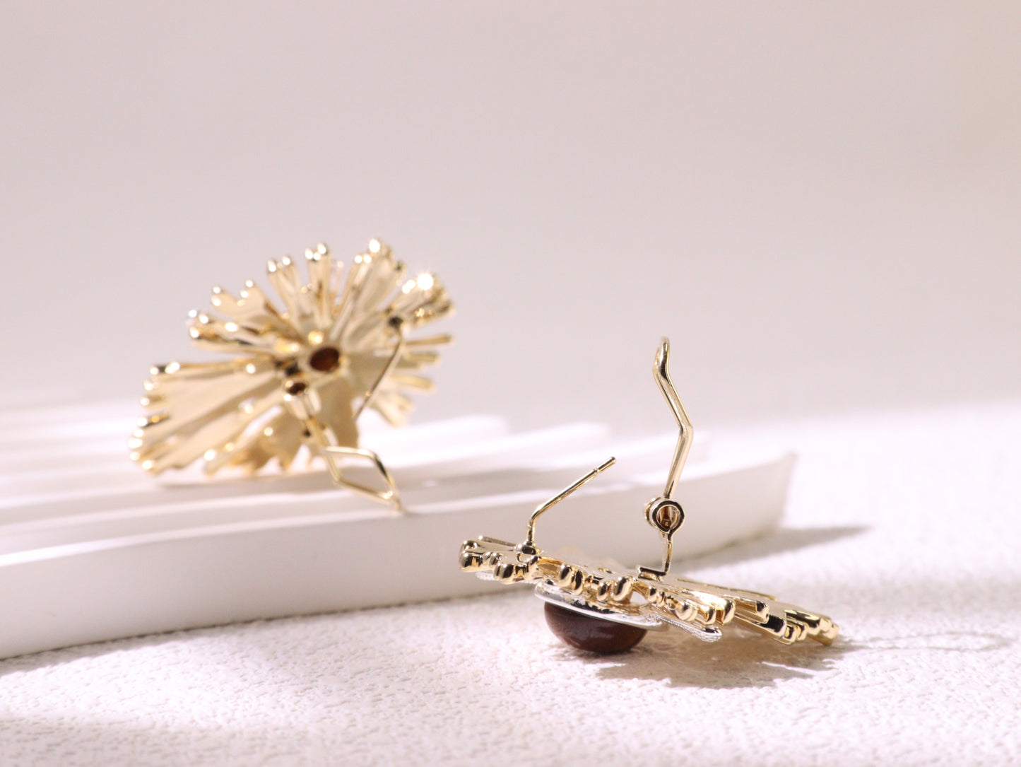Radiant Tiger Eye Sunburst Earrings