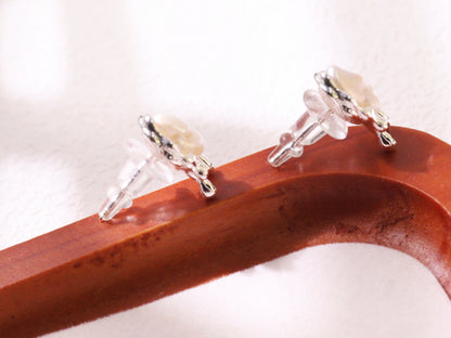 Molten Pearl Stud Earrings