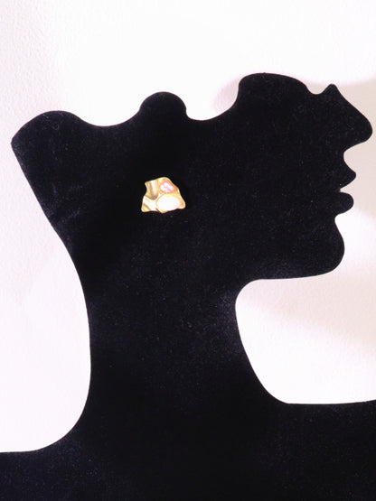 Organic Pearl Sculptural Stud Earrings