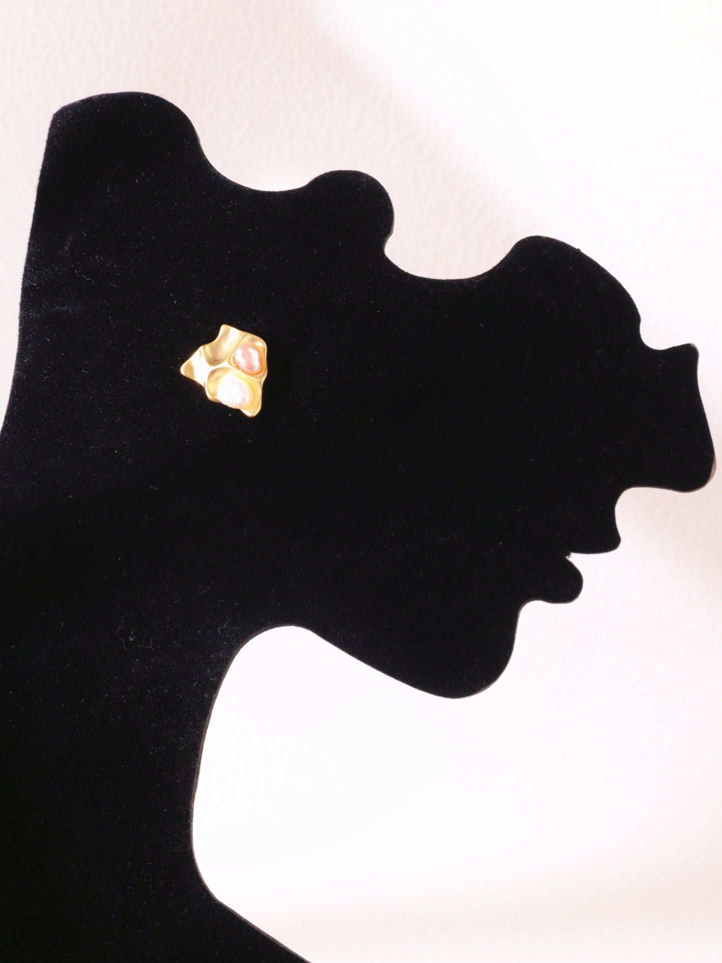 Organic Pearl Sculptural Stud Earrings