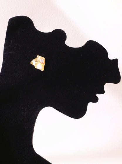 Organic Pearl Sculptural Stud Earrings
