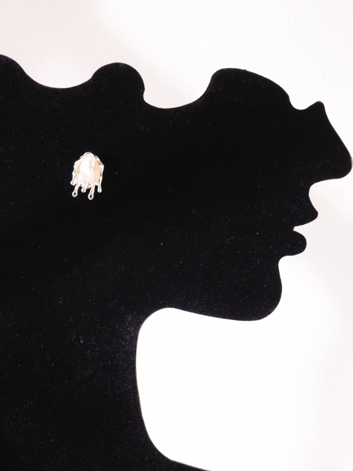 Molten Pearl Stud Earrings