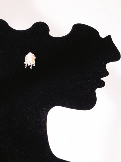 Molten Pearl Stud Earrings