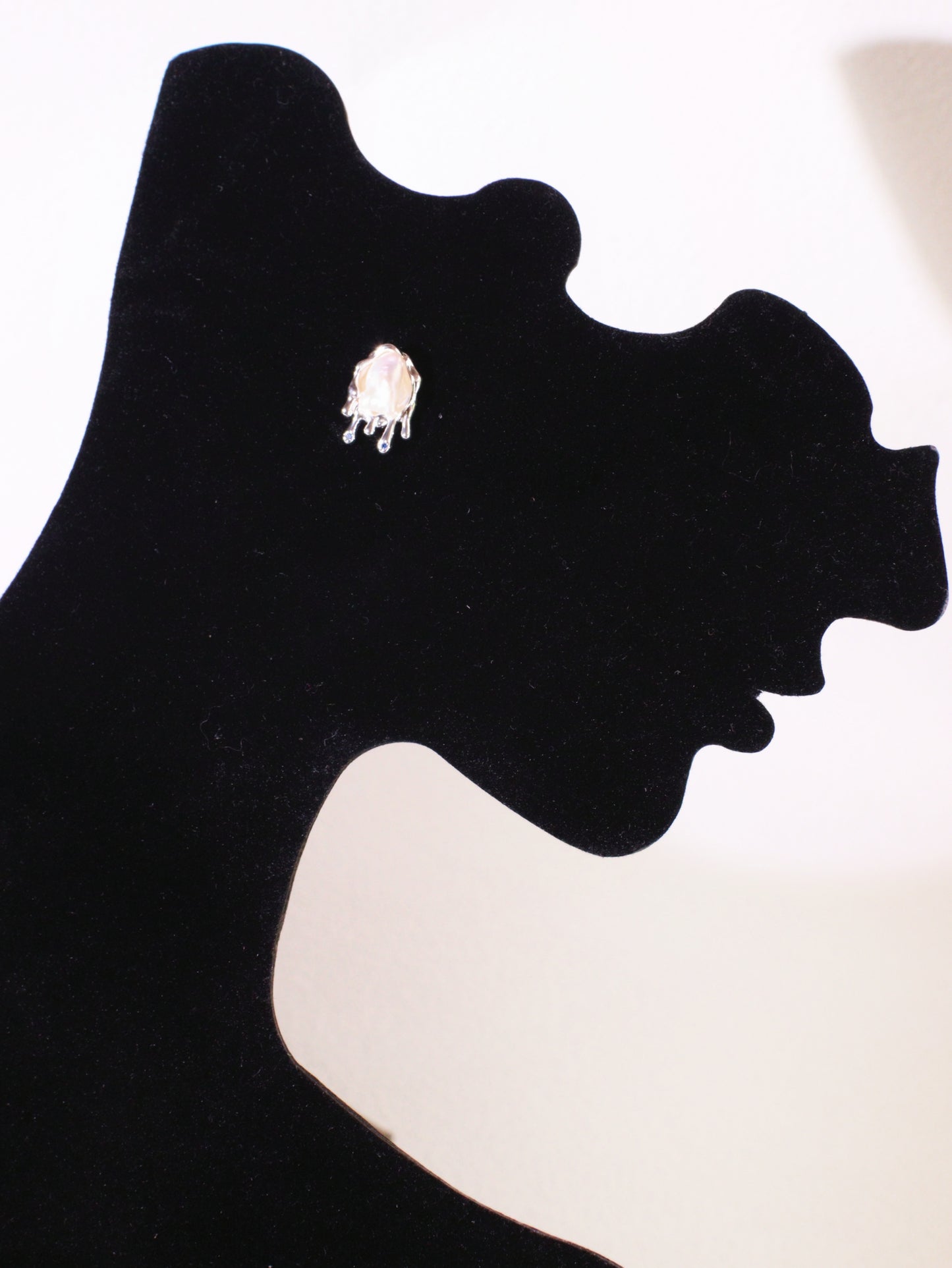Molten Pearl Stud Earrings