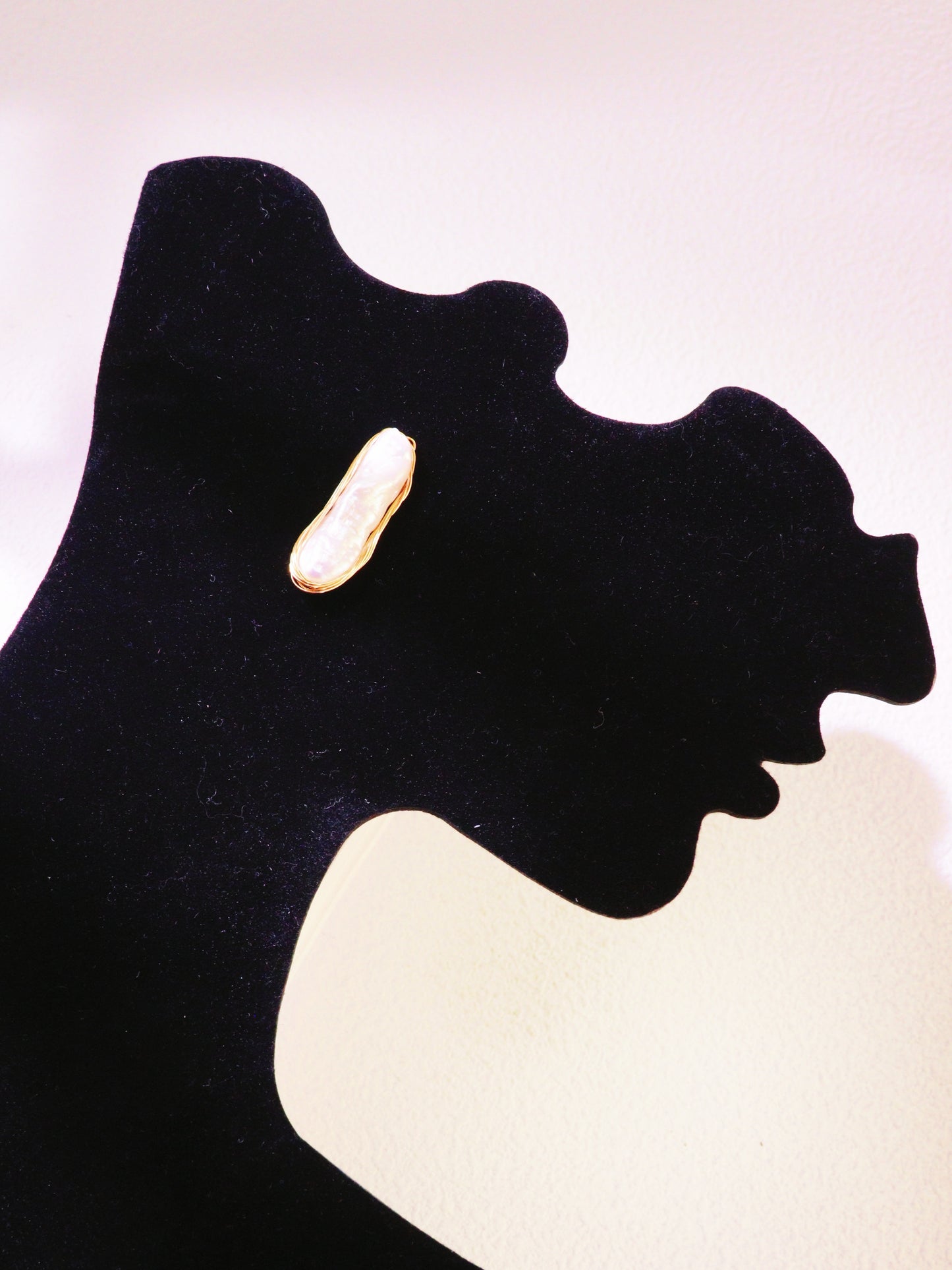 Hand-Wrapped Baroque Pearl Statement Stud Earrings