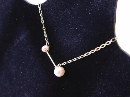 Minimalist Freshwater Pearl Chain Bracelet