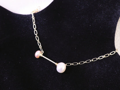 Minimalist Freshwater Pearl Chain Bracelet