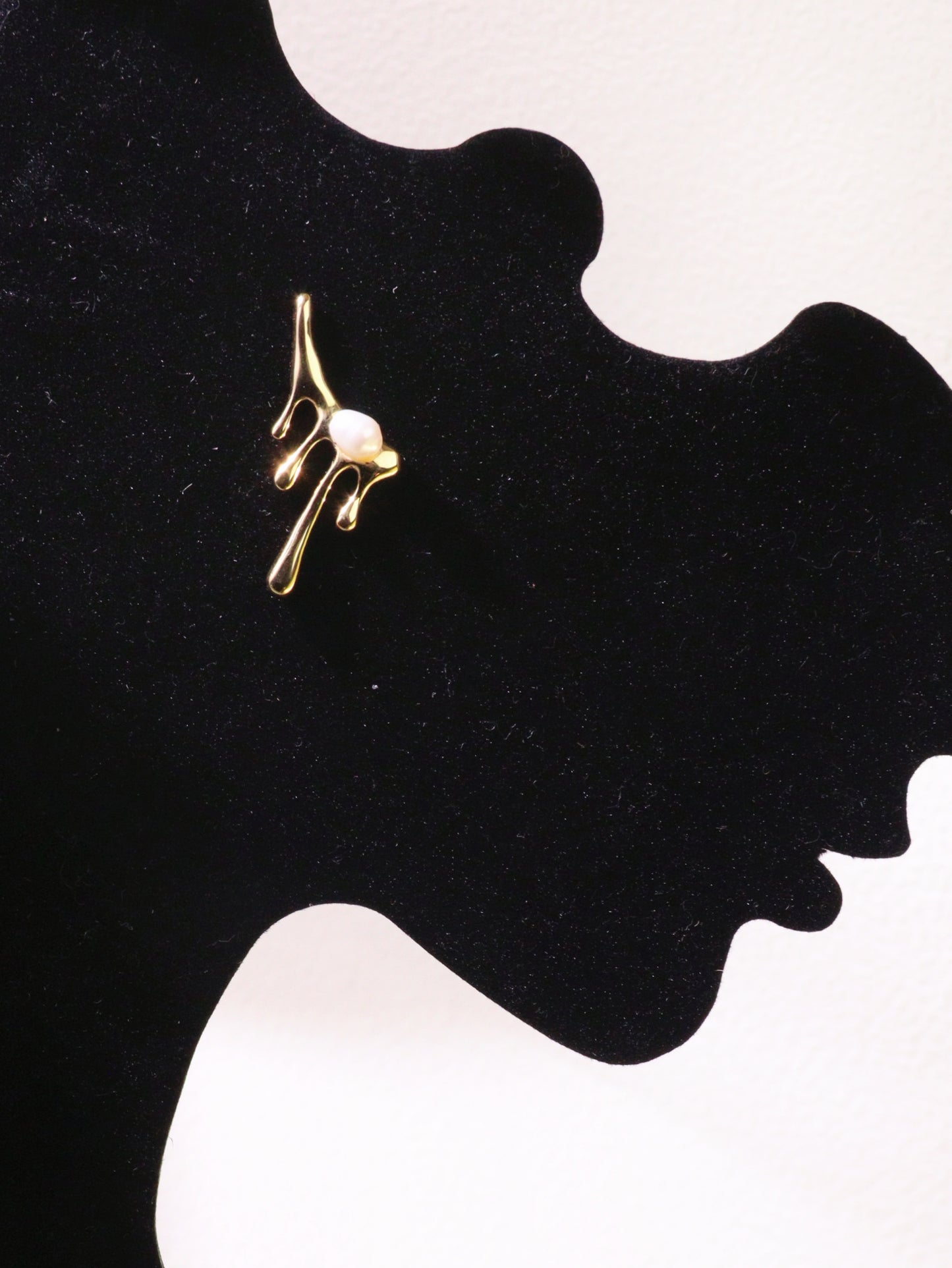 Organic Pearl Drip Statement Earrings