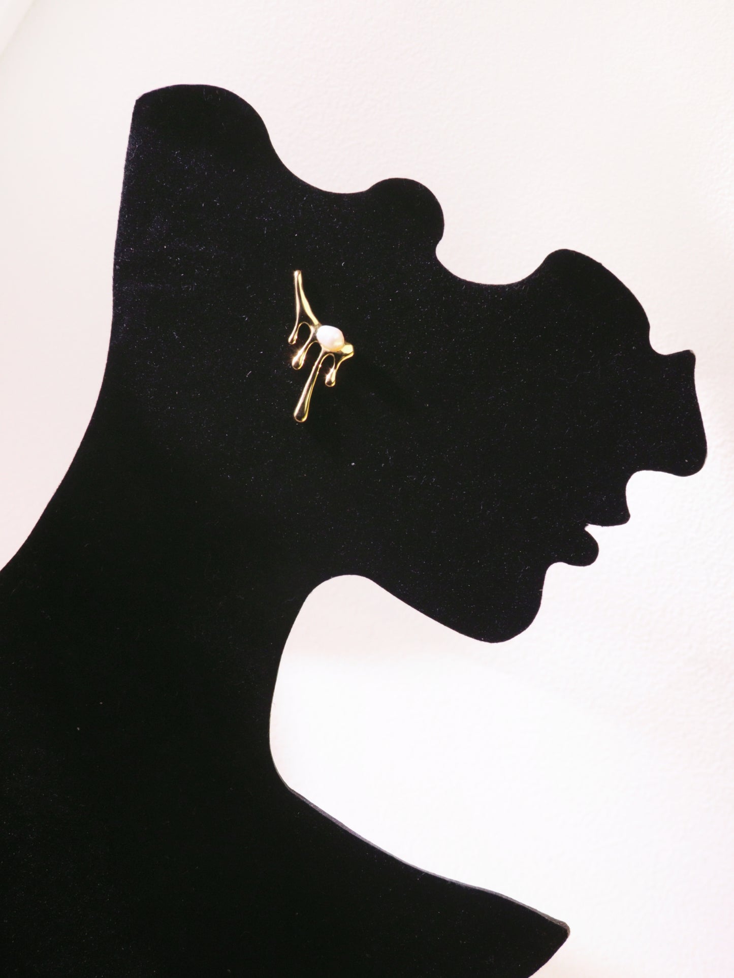 Organic Pearl Drip Statement Earrings