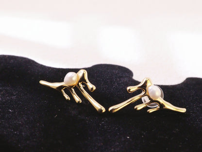 Organic Pearl Drip Statement Earrings