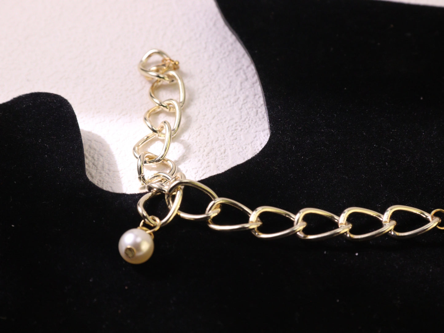 Chunky Chain Pearl Pendant Bracelet
