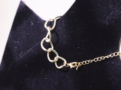 Chunky Chain Pearl Pendant Bracelet