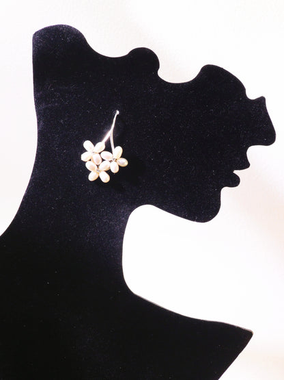Freshwater Pearl Floral Cluster Earrings