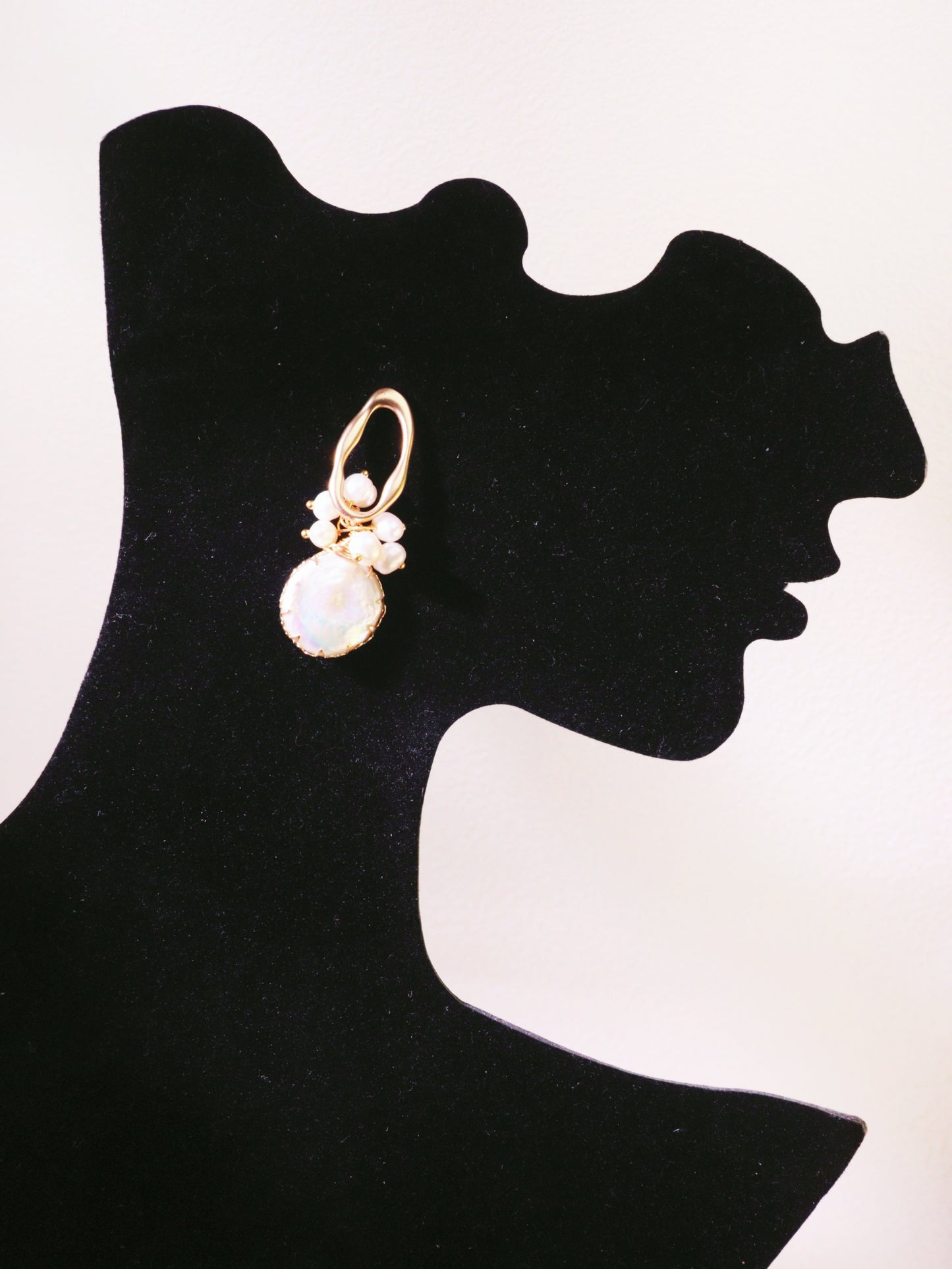 Vintage Pearl Statement Drop Earrings – Gold Plated Wedding Party Jewelry