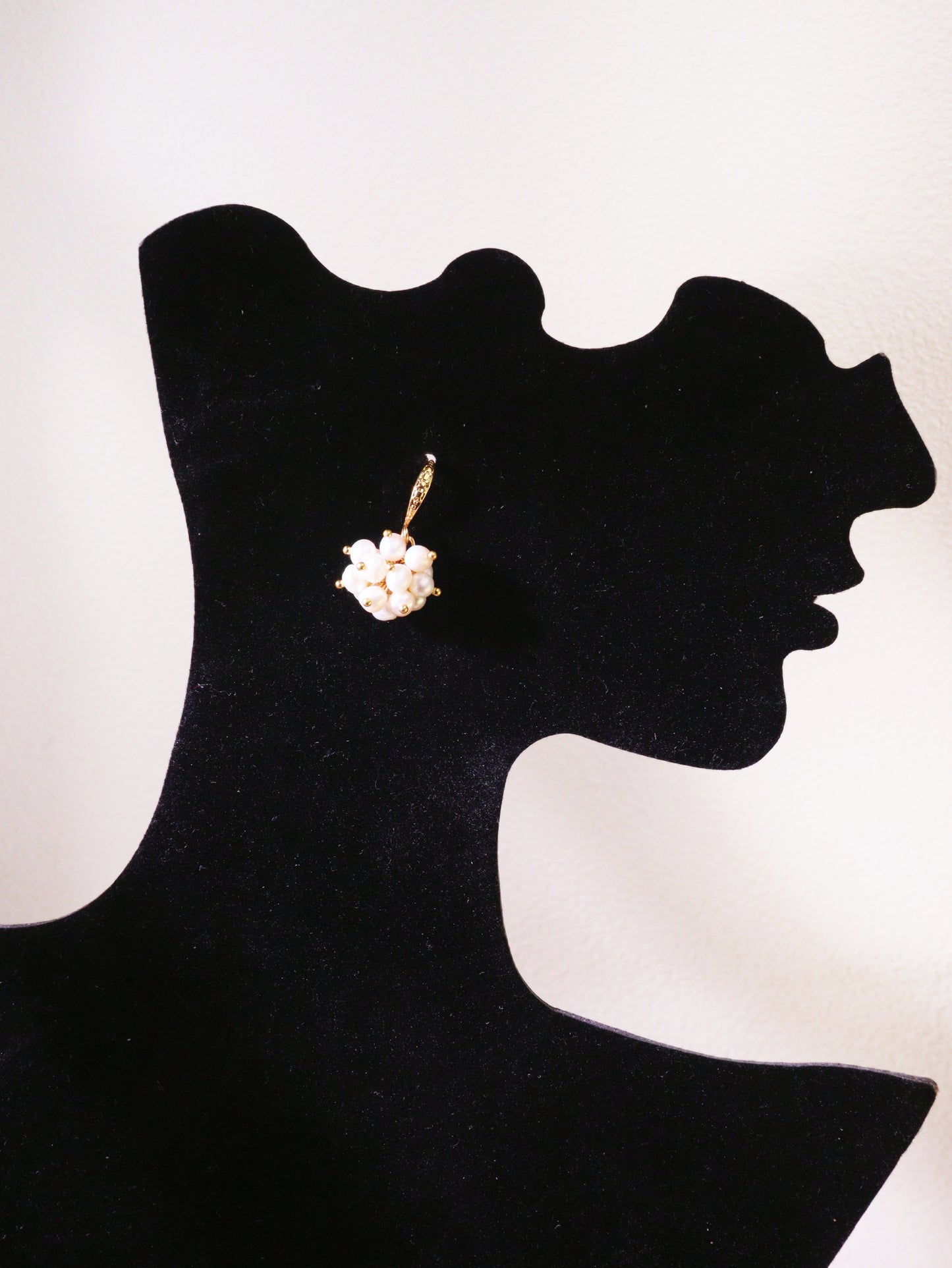 Hand-clustered Freshwater Pearl Dangle Earrings – Elegant Wedding Gift (3cm)