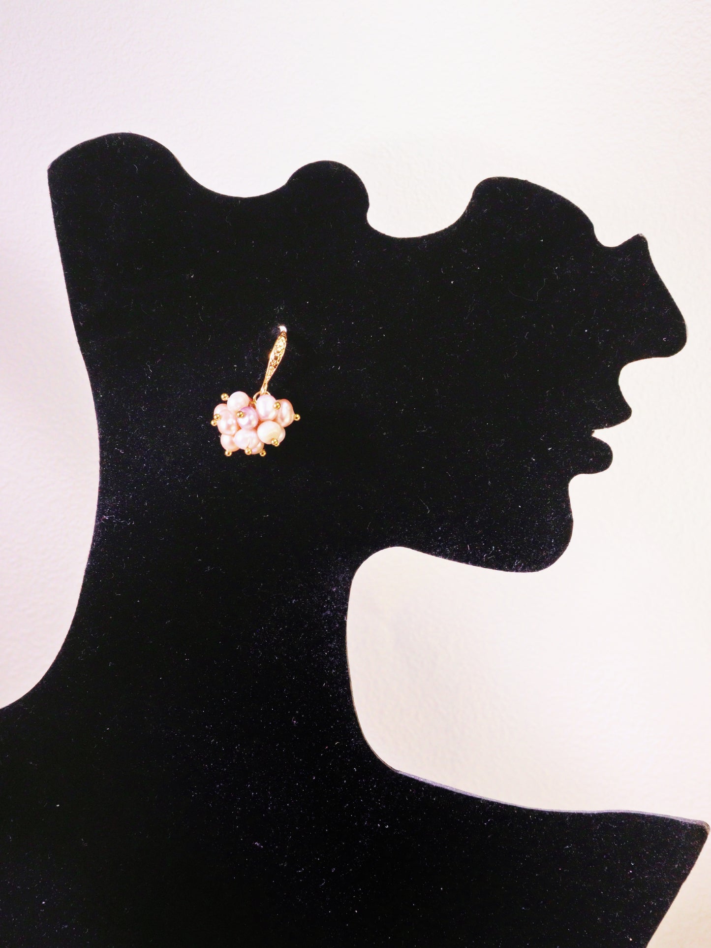 Hand-clustered Freshwater Pearl Dangle Earrings – Elegant Wedding Gift (3cm)