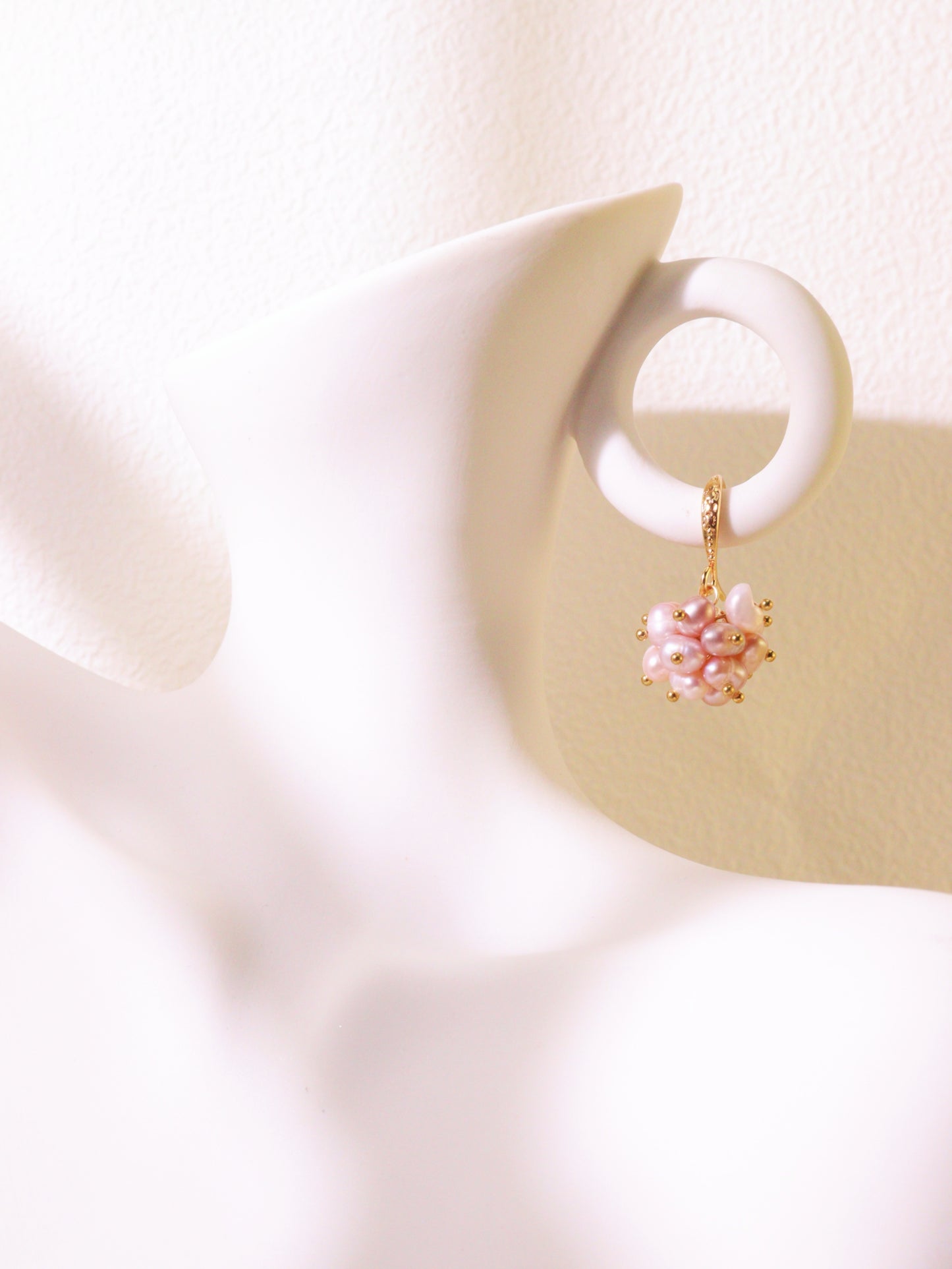 Hand-clustered Freshwater Pearl Dangle Earrings – Elegant Wedding Gift (3cm)