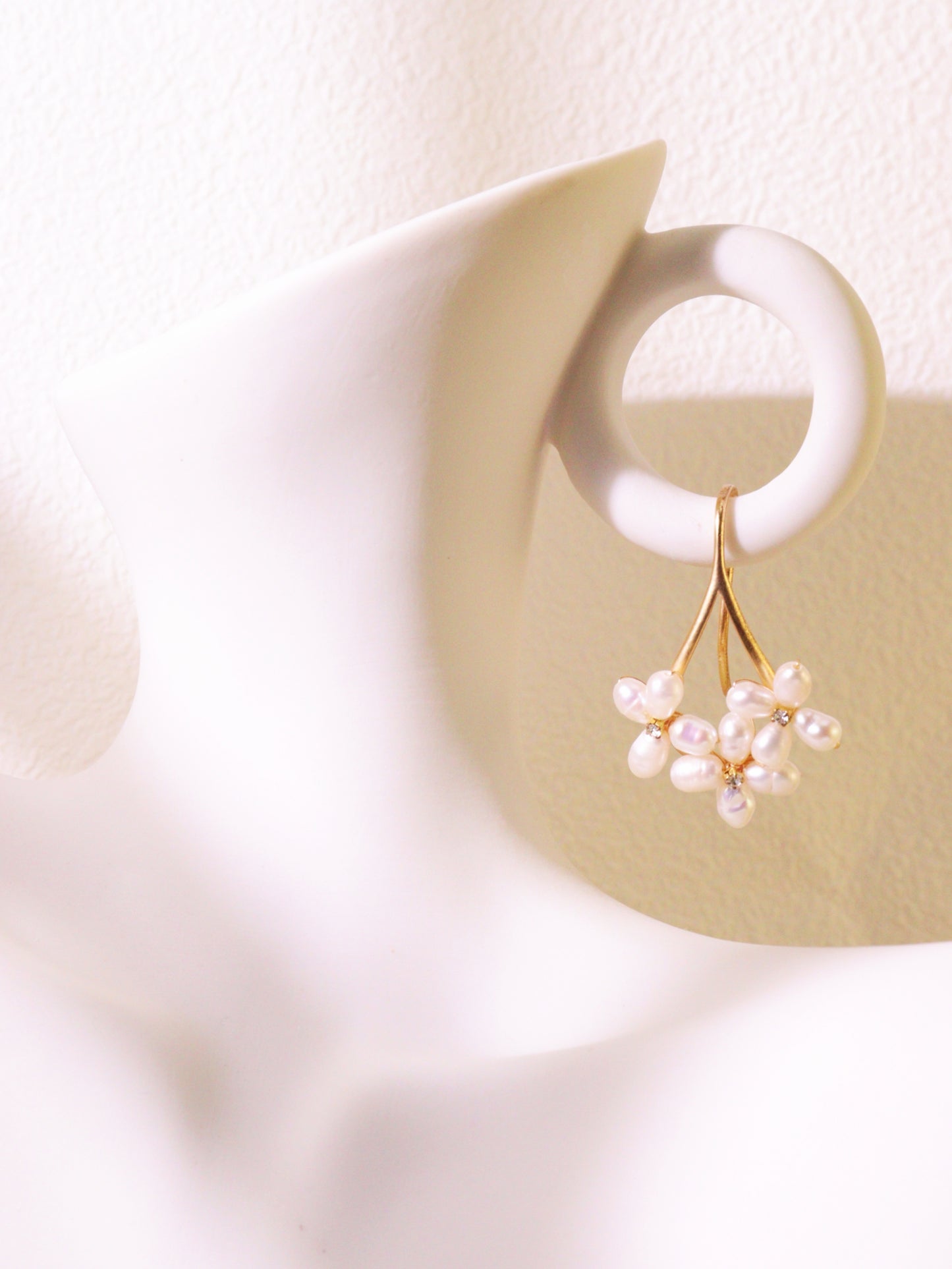 Freshwater Pearl Floral Cluster Earrings
