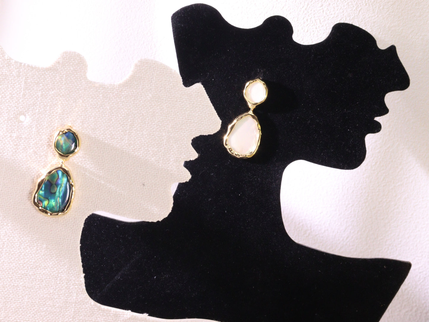 Abalone Shell Statement Drop Earrings