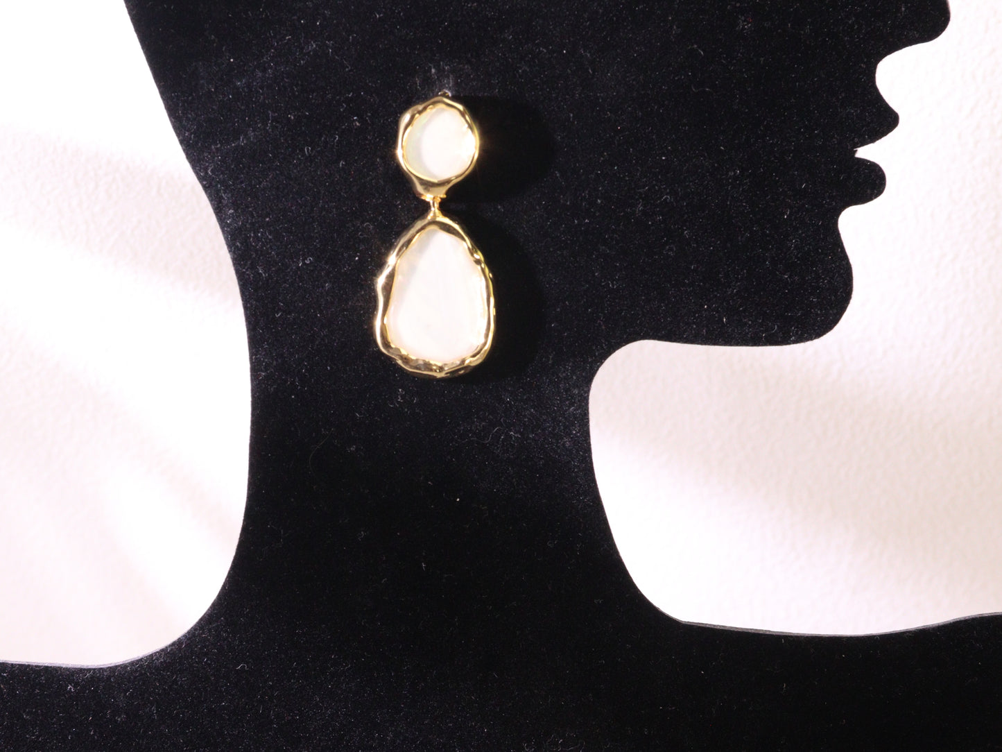 Abalone Shell Statement Drop Earrings