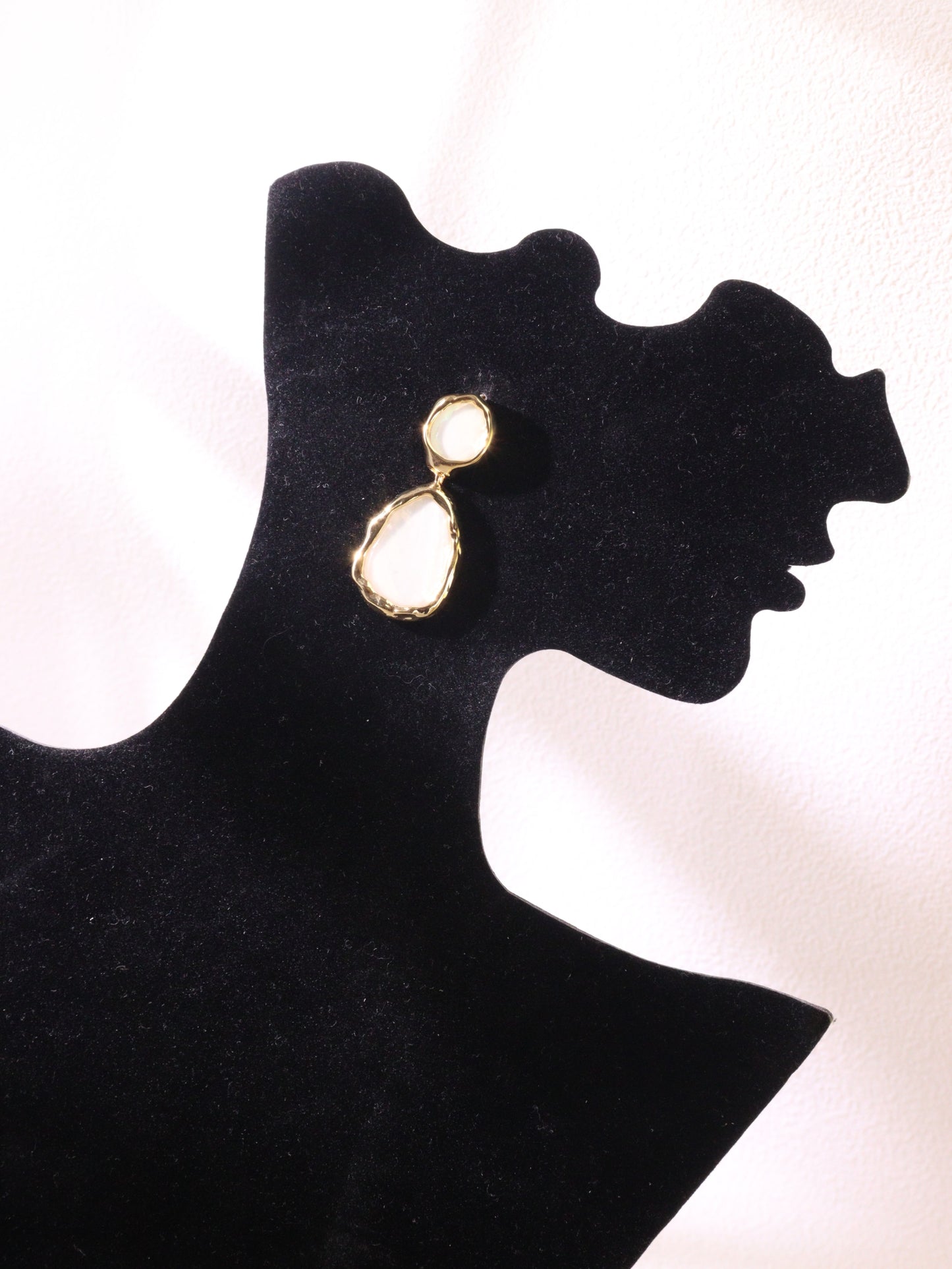 Abalone Shell Statement Drop Earrings