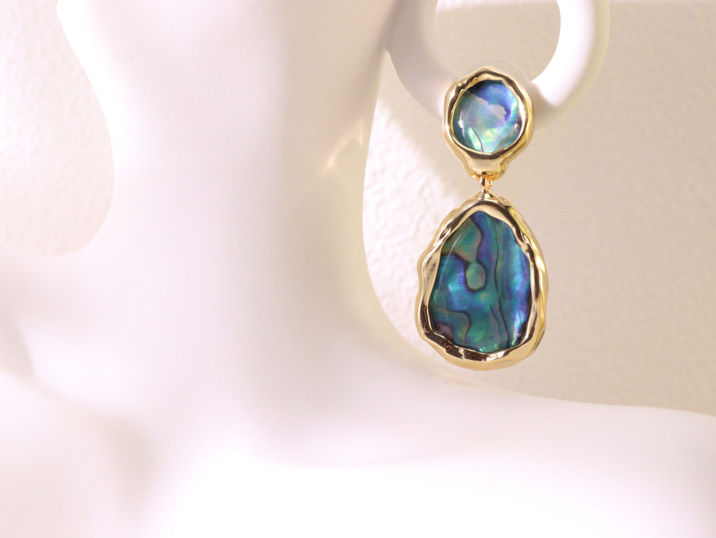 Abalone Shell Statement Drop Earrings