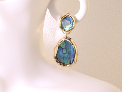 Abalone Shell Statement Drop Earrings