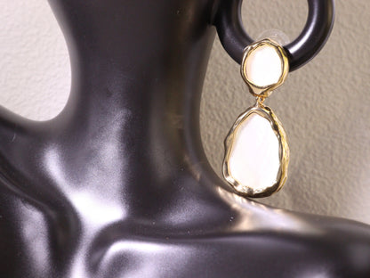 Abalone Shell Statement Drop Earrings