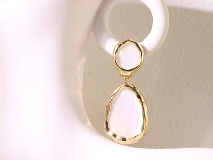 Abalone Shell Statement Drop Earrings