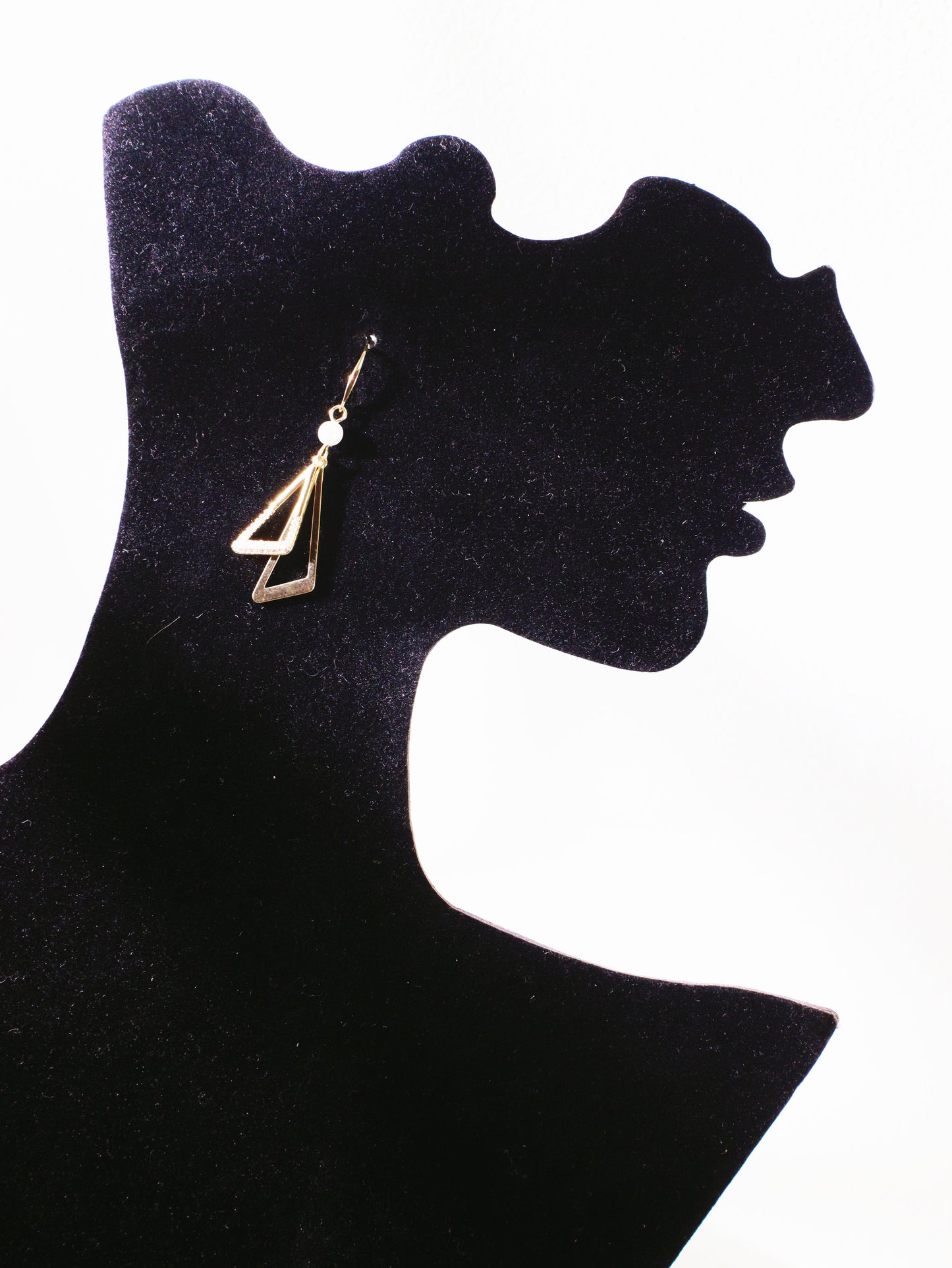 Asymmetrical Geometric Zircon Drop Earrings