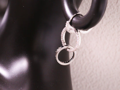 Triple Hoop Pavé Zircon Huggie Earrings