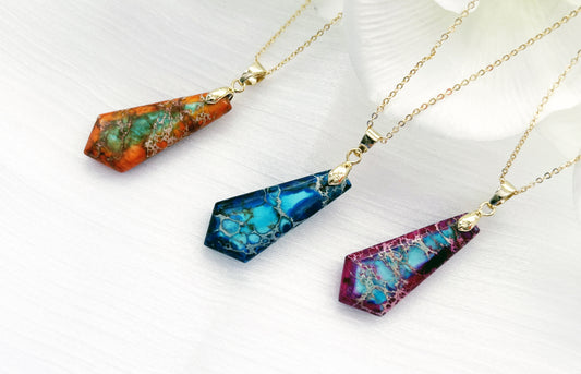 Handmade natural gemstone jewelry/Regalite pendant necklace/charming jewelry/Real gemstone/gold filled/colorful necklace/