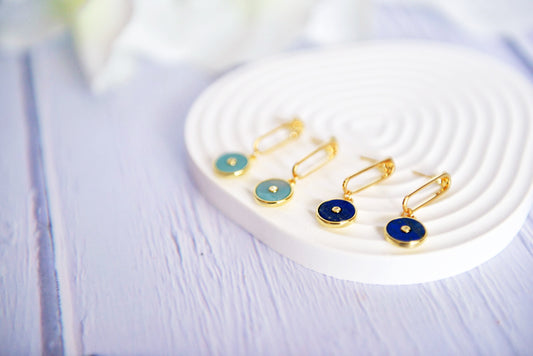 Handmade Natural Gemstone/ Real Gemstone Earrings/Lapis Lazuli Stone Earrings/Amazonite stone earrings/