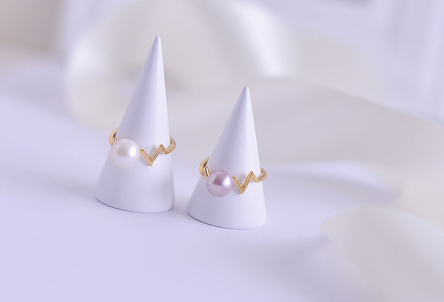 Handmade freshwater Pearl Ring/Adjustable Minimalist Pearl Ring/Sterling Silver Ring/AAA pearl/Elegantly Purple &White Pearl Ring/8mm Pearl