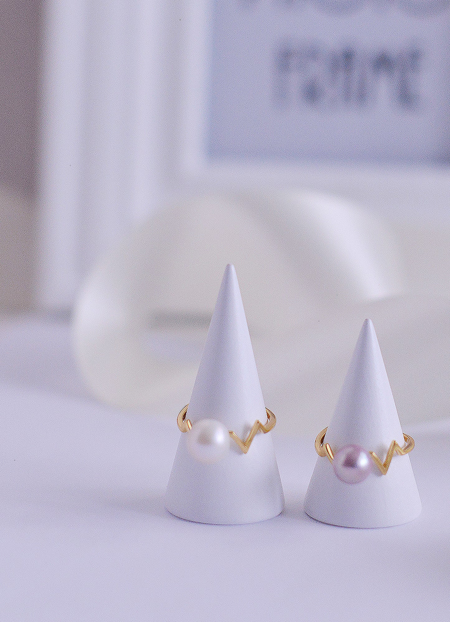 Handmade freshwater Pearl Ring/Adjustable Minimalist Pearl Ring/Sterling Silver Ring/AAA pearl/Elegantly Purple &White Pearl Ring/8mm Pearl