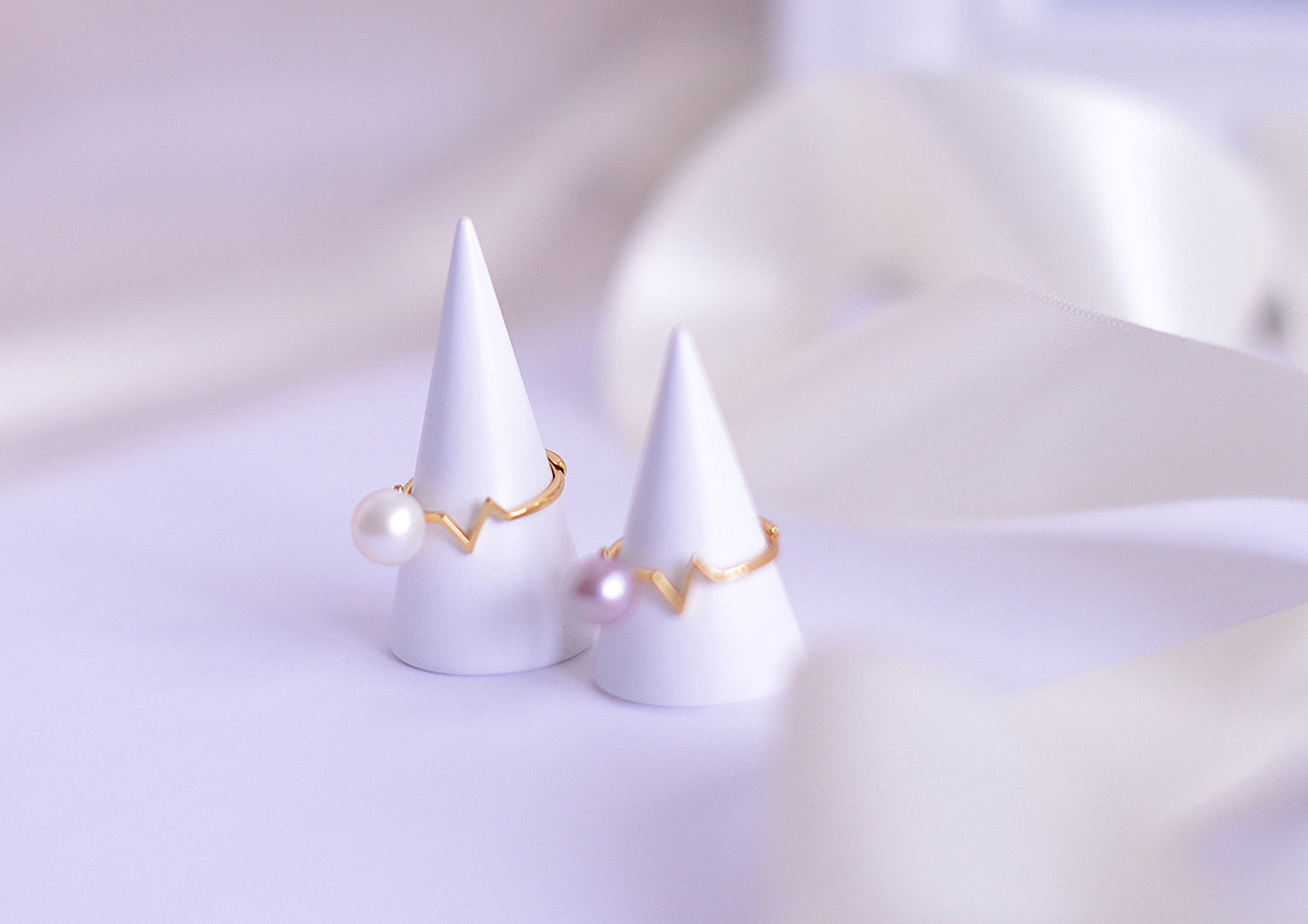 Handmade freshwater Pearl Ring/Adjustable Minimalist Pearl Ring/Sterling Silver Ring/AAA pearl/Elegantly Purple &White Pearl Ring/8mm Pearl