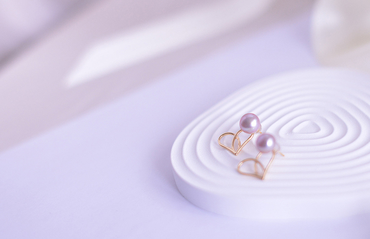 Handmade Sterling Silver Heart Earrings/ Hoop Drop Stud Earrings with Purple Pearls | Genuine Freshwater Pearls | Two way to Wear