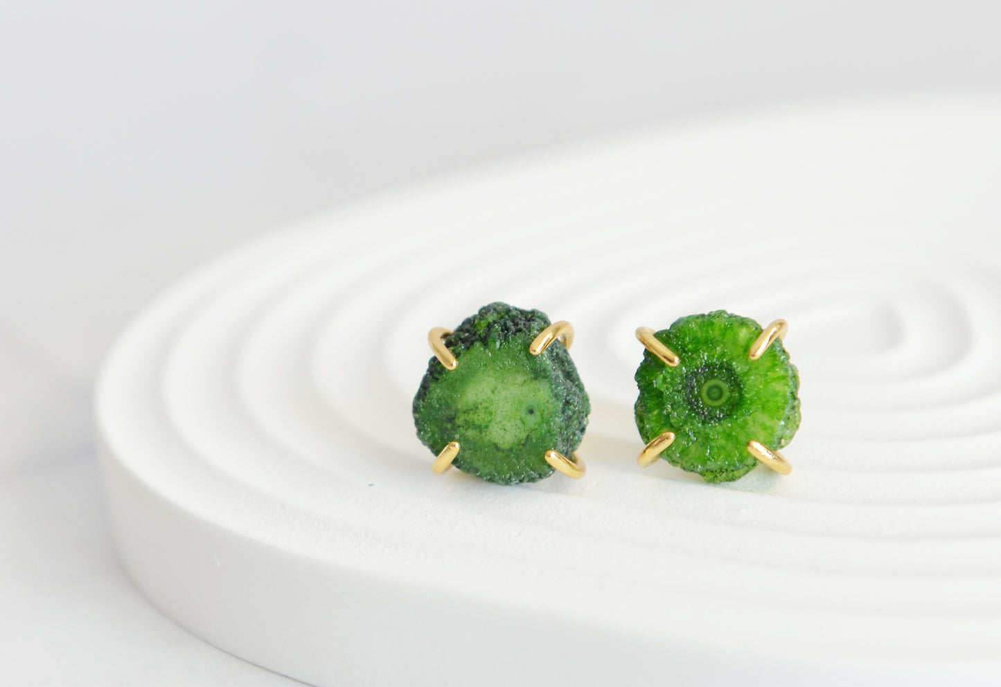 Handmade Natural Gemstone/Real Crystal Earrings/ blue Agate earrings/Purple Agate Earrings/Green Agate/Stub Earrings/Raw Agate Earrings