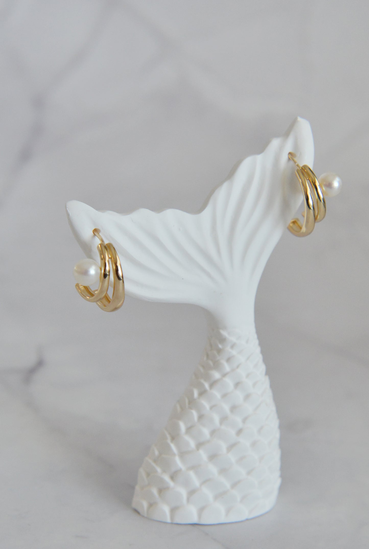 Genuine Pearl Earrings/Sterling Silver Earrings/Dainty Natural Pearls Earrings/White Pearl Earrings//Minimalist Gold Ear Studs