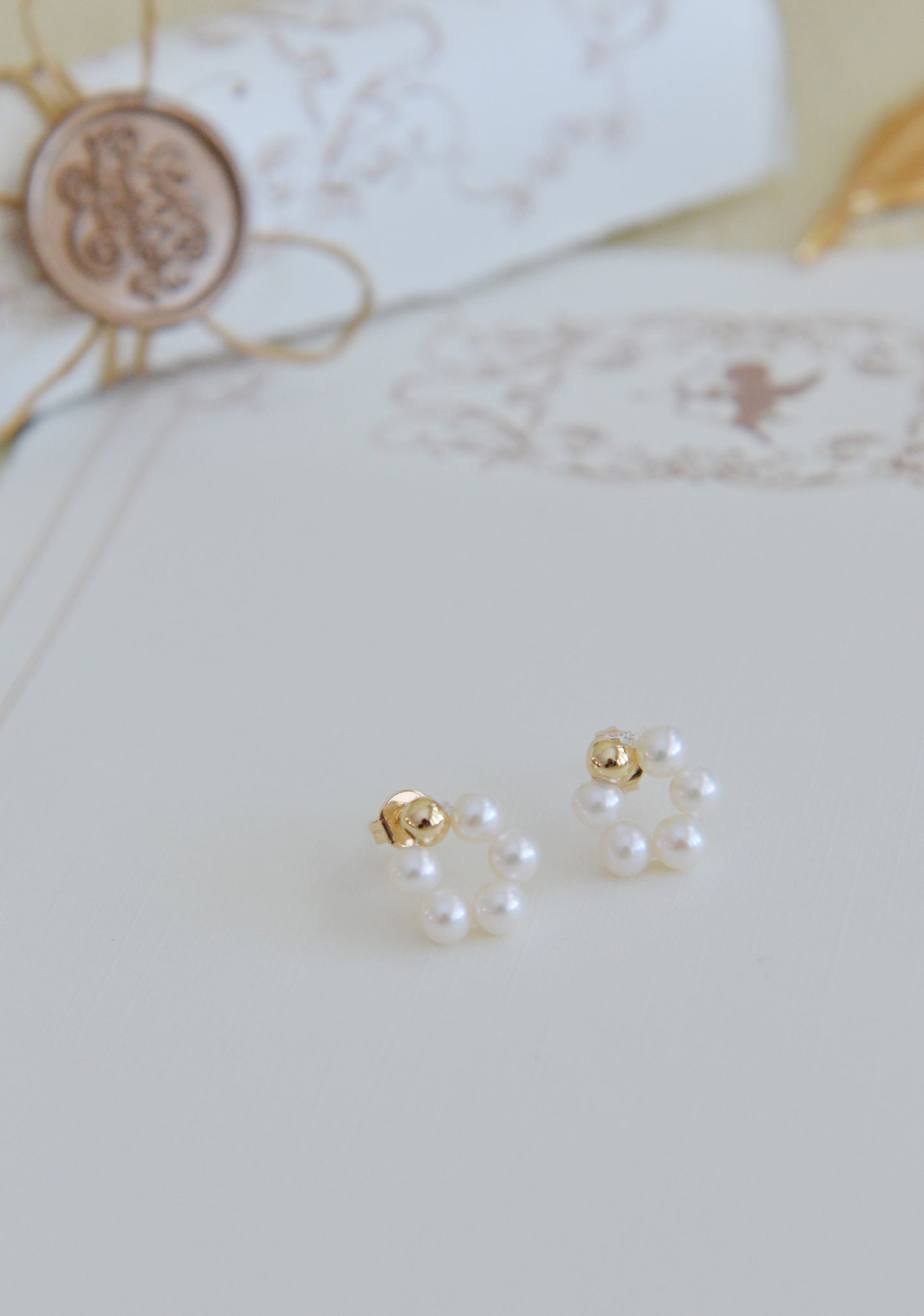 DIY KITS/Handmade Natural Pearl Earrings/Freshwater Pearl Earrings/Tiny Cute Hoop Earrings