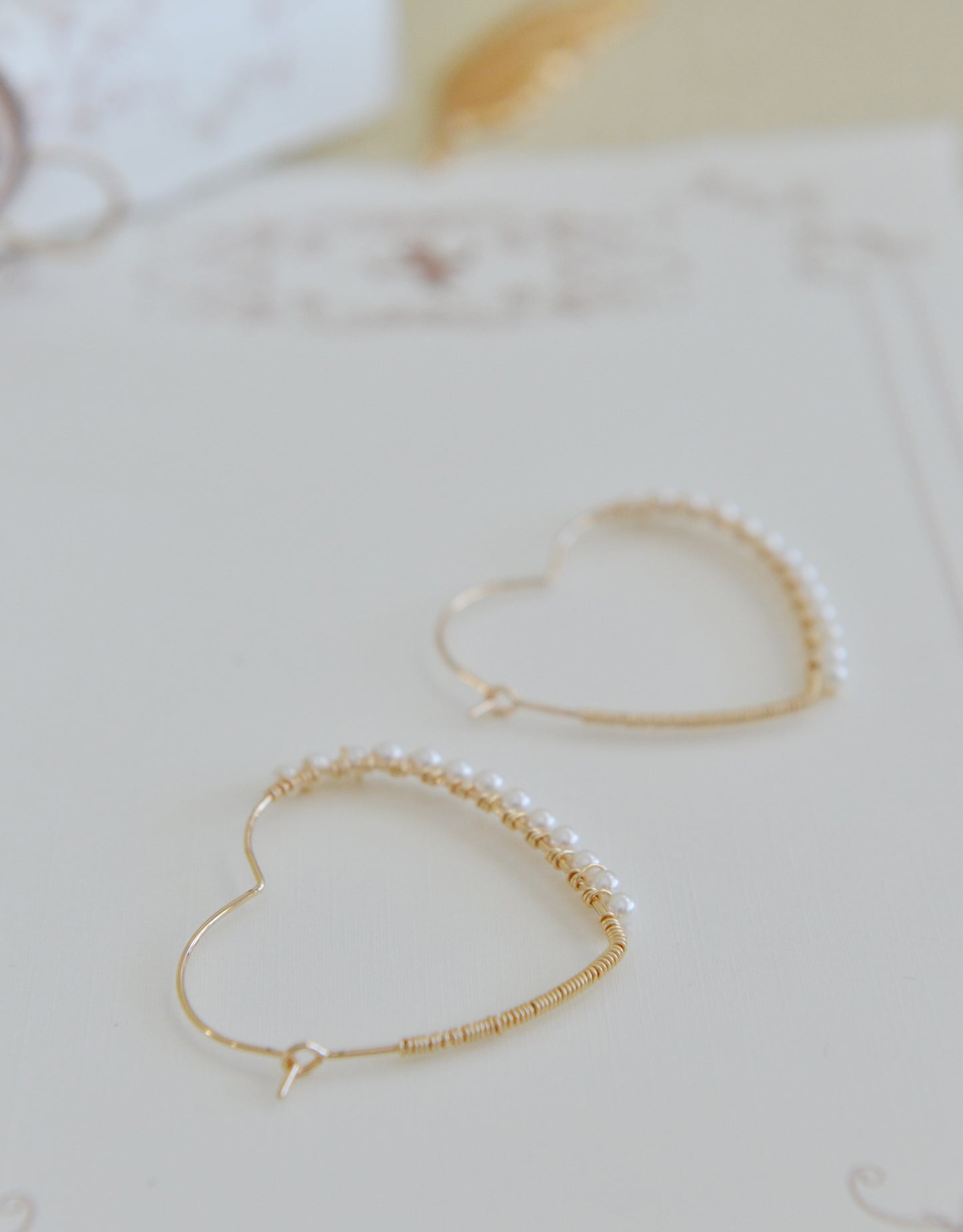 DIY Sets/ Handmade Natural Pearl earrings/freshwater pearl Hoop Earrings/Gold Plated