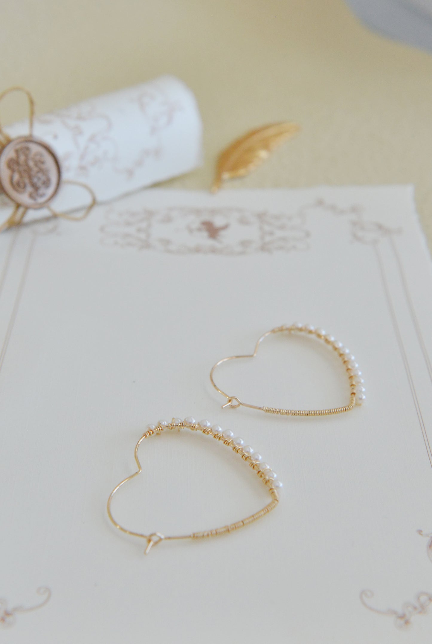 DIY Sets/ Handmade Natural Pearl earrings/freshwater pearl Hoop Earrings/Gold Plated