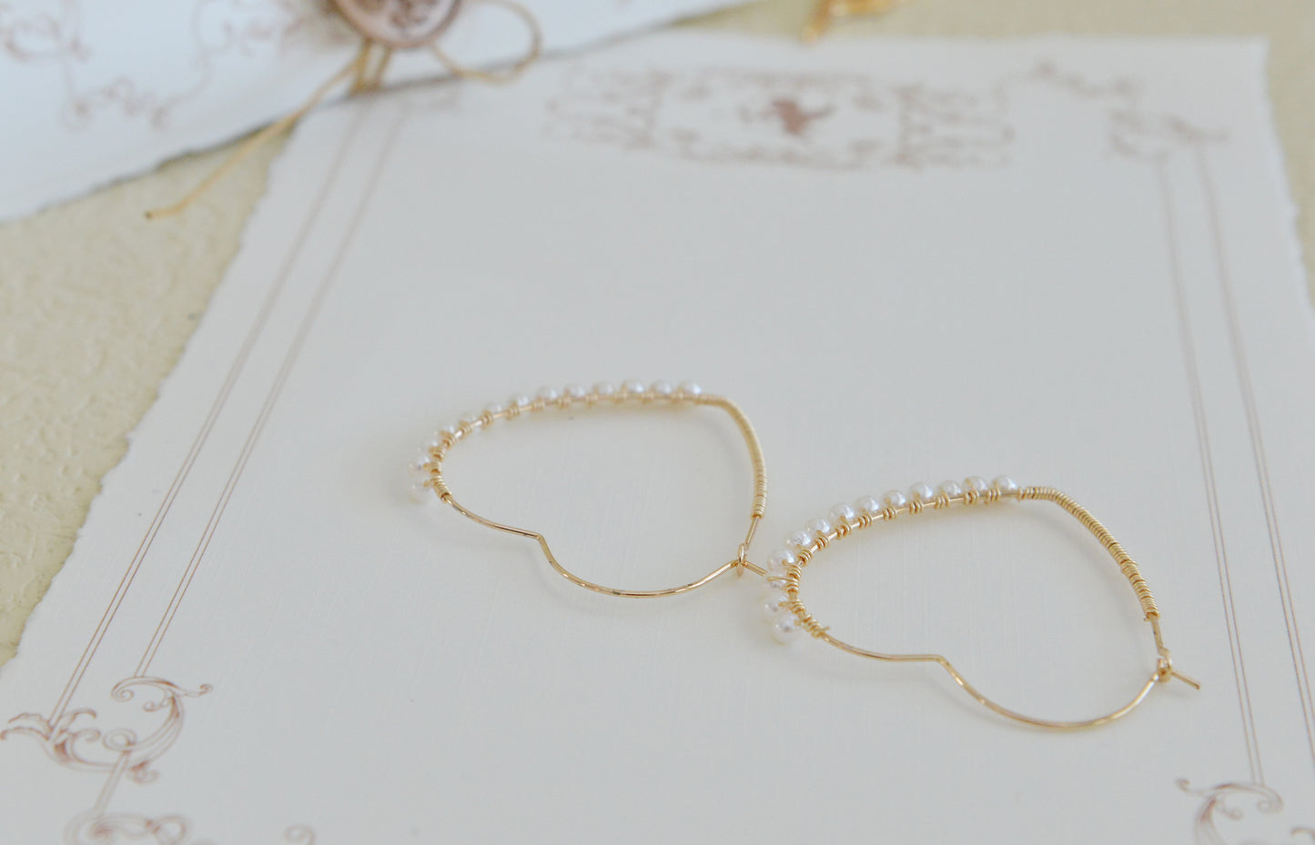 DIY Sets/ Handmade Natural Pearl earrings/freshwater pearl Hoop Earrings/Gold Plated