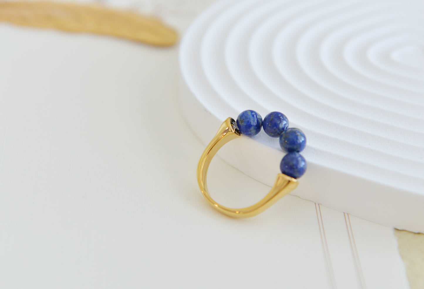 Handmade  Natural Gemstone/ Real Crystal Ring/Lapis Lazuli Stone Ring/