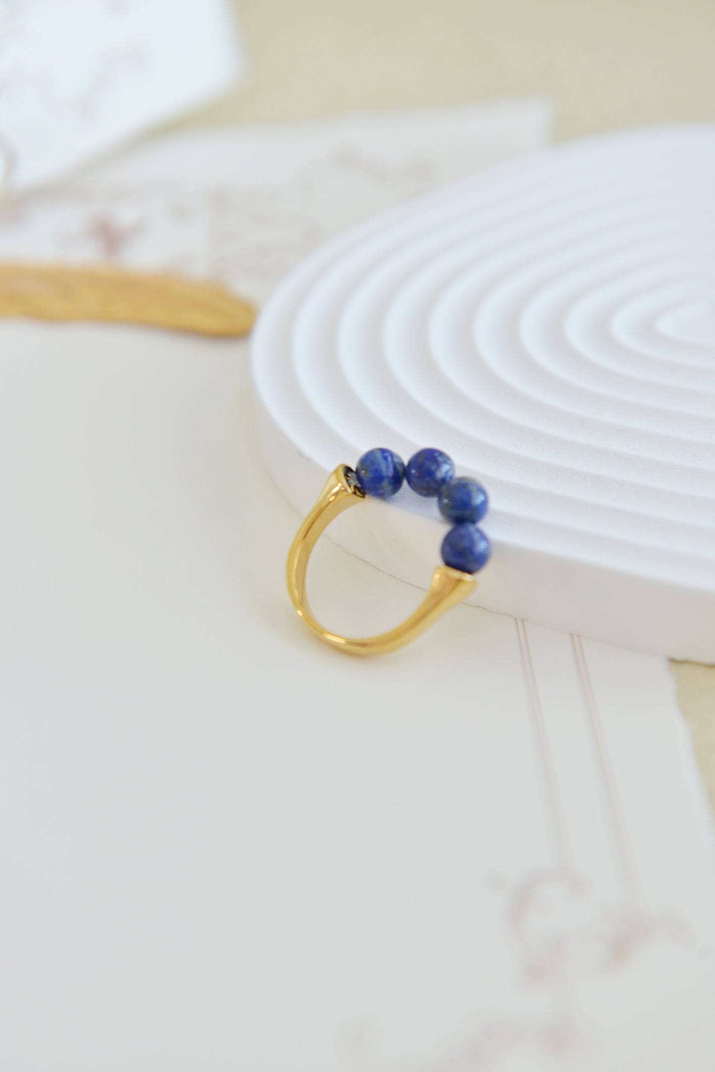 Handmade  Natural Gemstone/ Real Crystal Ring/Lapis Lazuli Stone Ring/