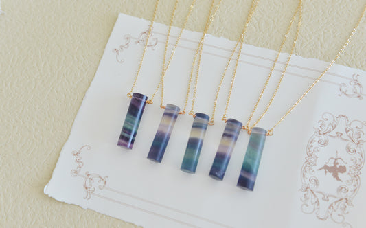 Handmade Natural Gemstone/Fluorite Necklace /Fluorite Pendant /Necklace Fluorite Jewelry Gemstone Necklace/