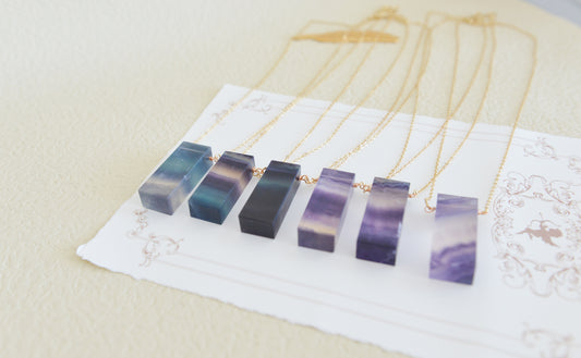 Handmade Natural Gemstone/Fluorite Necklace /Fluorite Pendant /Necklace Fluorite Jewelry Gemstone Necklace/