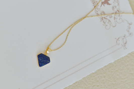 Handmade Natural Gemstone/Real Gemstone Necklace/ Lapis Lazuli Necklace /Lapis Lazuli Pendants