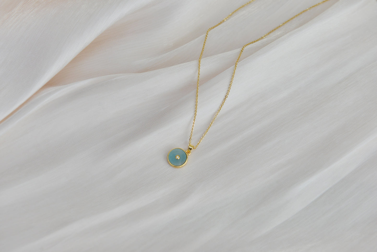 Handmade natural gemstone necklace/amazonite pendent/lapis lazuli pendent necklace